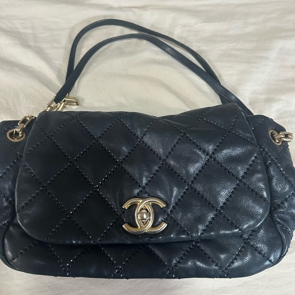 CHANEL Handbags - Chanel Black Quilted Shoulder Bag with CC Turn-Lock